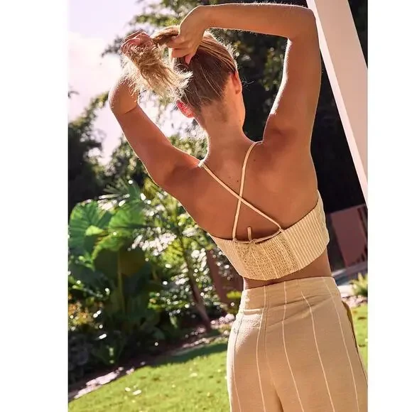 New Free People Casual Friday Set FREE-EST  $128 LARGE  Pampas Combo STRIPED - Picture 2 of 7